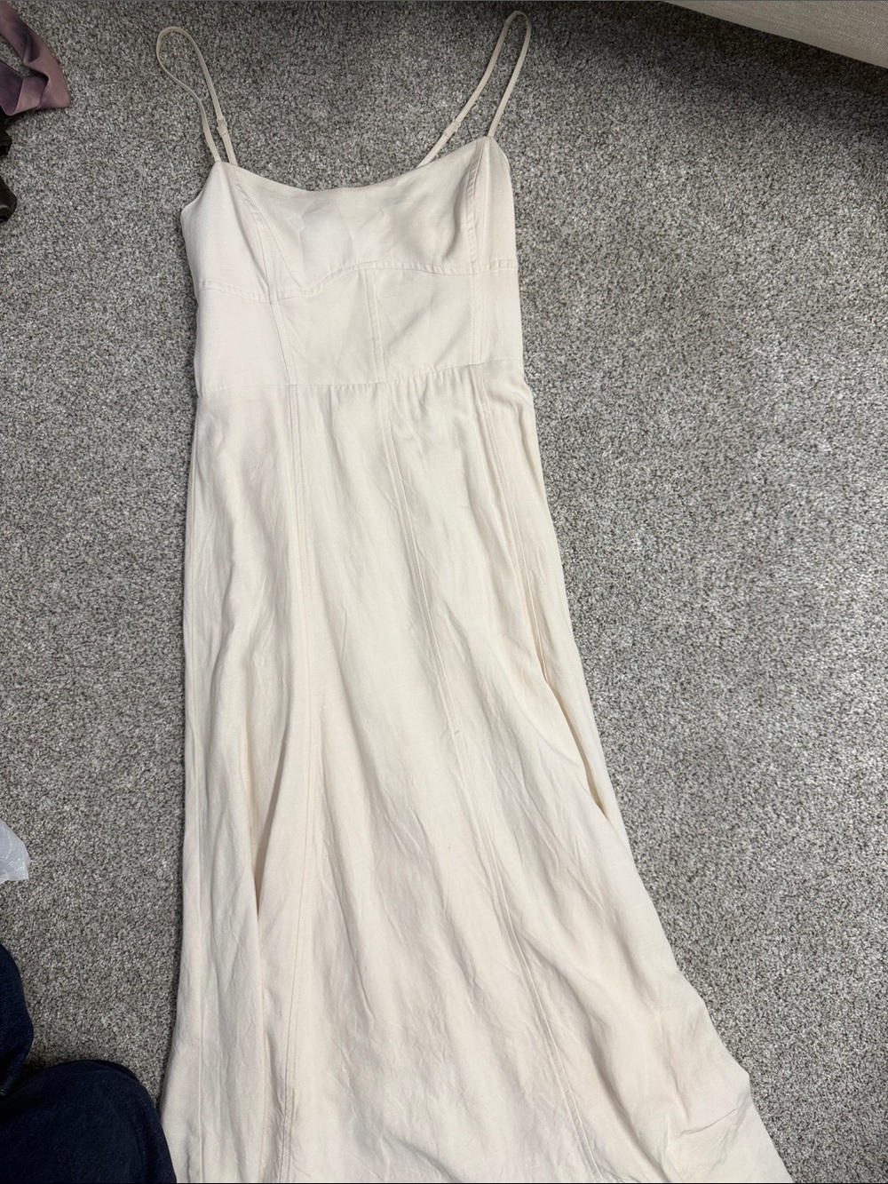 Dynamite Cream Spaghetti Strap Maxi Dress